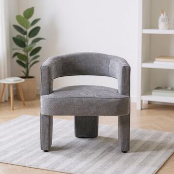 Poltrona Moderna Xery Grigia 68x75x45cm - Marino Fa Mercato