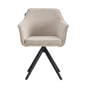 Poltrona Moderna Vadim Beige Imbottita in Ecopelle - Marino Fa Mercato