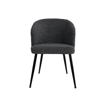 Poltrona Gilly Bouclé Grigia 59x78x59cm - Marino Fa Mercato