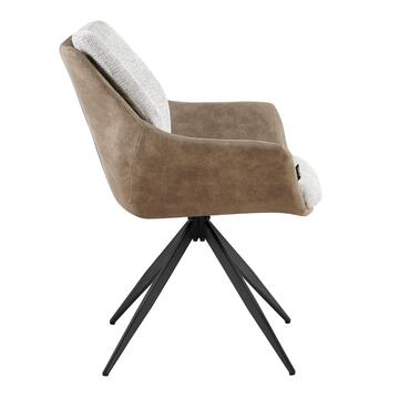 Poltroncina Moderna Yana Beige e Marrone - 65x53 h... - Marino Fa Mercato