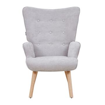 Poltrona Moderna Grigia con Gambe in Legno Rovere Calipso... - Marino Fa Mercato