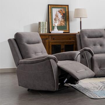 Poltrona Reclinabile Manualmente Daven 98x100x97cm Grigio