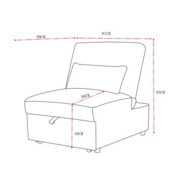 Poltrona Letto Verde Salvia Velaria con Letto a Carrello,... - Marino Fa Mercato