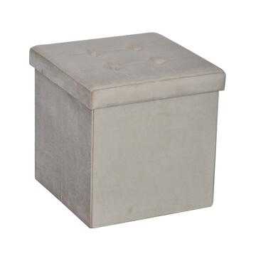 Pouff Velvet contenitore pieghevole 38x38x38 Blu /... - Marino Fa Mercato