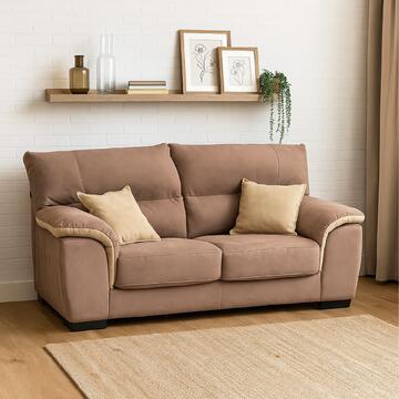 Divano 2 Posti Mikaela Marrone + Cuscini Inclusi 175x98x93cm