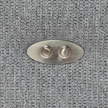 Divano 2 Posti Patricia Reclinabile Grigio 176x100x92cm - Marino Fa Mercato