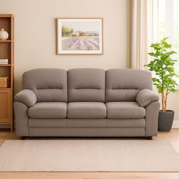 Divano Classico 3 Posti Bari Beige 200x90x85cm