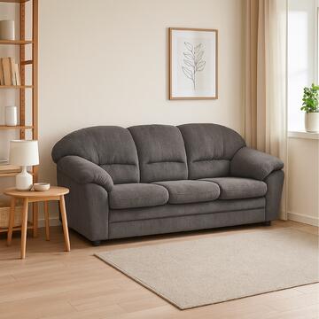 Divano Melissa 3 Posti Grigio 205x95x83cm - Made in Italy