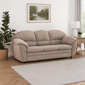 Divano Melissa 3 Posti Tortora 205x95x83cm