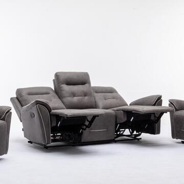 Divano 3 Posti Reclinabile Manualmente Daven 212x101x97cm... - Marino Fa Mercato