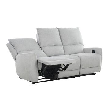 Divano Eira 3 Posti Reclinabile 207x94 h101 cm Grigio Chiaro