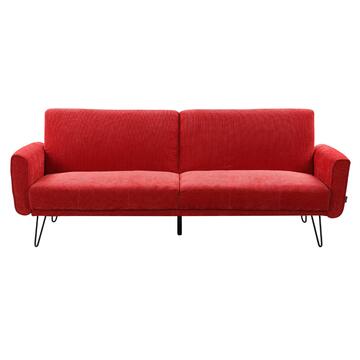 Divano Letto Zeno 3 Posti Reclinabile in Tessuto Rosso... - Marino Fa Mercato