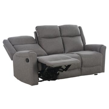 Divano Bardo 3 Posti Reclinabile 192x90 h101 cm Grigio