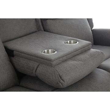 Divano Bardo 3 Posti Reclinabile 192x90 h101 cm Grigio - Marino Fa Mercato