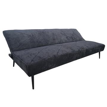 Divano Letto Petalo Nero Click Clac 3 Posti, in Poliestere... - Marino Fa Mercato