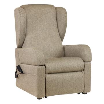 Poltrona motorizzata Viky con meccanismo relax, 2 motori + carrello e braccioli estraibili - Beige