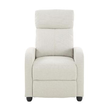 Poltrona Kippy Grigio-Beige, Reclinabile Manualmente,... - Marino Fa Mercato