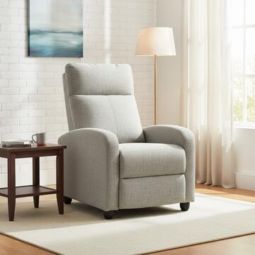 Poltrona Kippy Tortora Chiaro, Reclinabile Manualmente, 70x80 h 100 cm