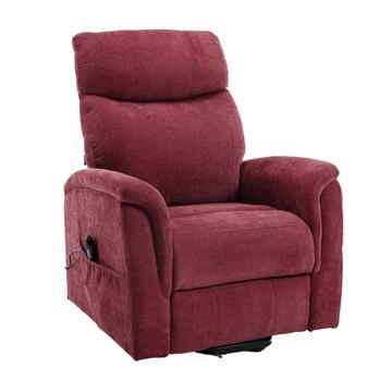 Poltrona Motorizzata Solea Rossa - 2 Motori + Telecomando 4 Funzioni - 2 Tasche Laterali - 97x80 h107 cm