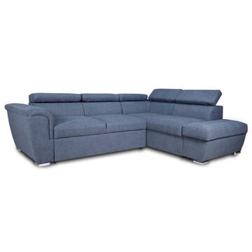 Divano Letto London Angolare DX Blu - 252x188 h90 cm...