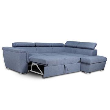 Divano Letto London Angolare DX Blu - 252x188 h90 cm... - Marino Fa Mercato