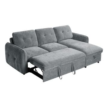 Divano Letto Angolare 3 Posti Reversibile Quincy Grigio... - Marino Fa Mercato