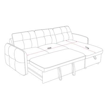 Divano Letto Angolare 3 Posti Reversibile Quincy Grigio... - Marino Fa Mercato