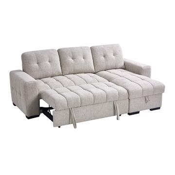Divano Letto Angolare 3 Posti Reversibile Ellery Beige... - Marino Fa Mercato