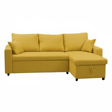 Divano Letto Golf Angolare Ocra - Reversibile - con... - Marino Fa Mercato