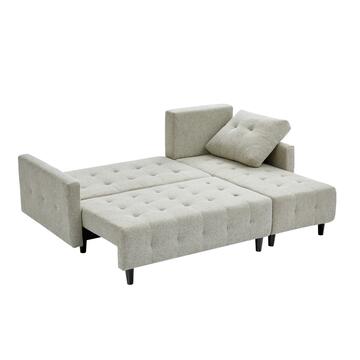 Divano Letto Angolare 3 Posti Tortora con Chaise Longue... - Marino Fa Mercato