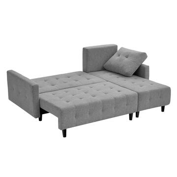 Divano Letto Angolare 3 Posti Grigio con Chaise Longue... - Marino Fa Mercato