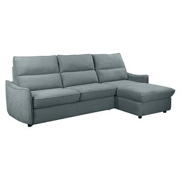 Divano Letto Angolare Yanis Grigio 3 Posti con Chaise Longue Reversibile 271x165 h102 cm