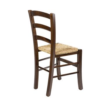 Sedia Paesana in Legno Massello Noce con Seduta in... - Marino Fa Mercato