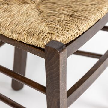 Sedia Paesana in Legno Massello Noce con Seduta in... - Marino Fa Mercato