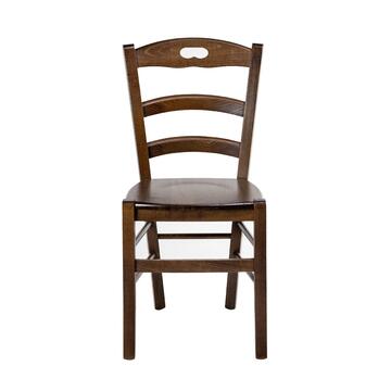 Sedia Tradizionale Savoia in Legno Colore Noce - con Seduta in Legno - 42x40 h88 cm - per Case, Ristoranti, Bar, Agriturismi, Osterie, Enoteche