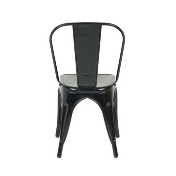 Sedia Klaus in Metallo Impilabile 44x51 h 85 cm - Nera - Marino Fa Mercato