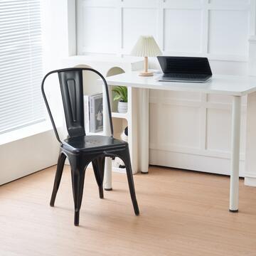 Sedia Klaus in Metallo Impilabile 44x51 h 85 cm - Nera - Marino Fa Mercato