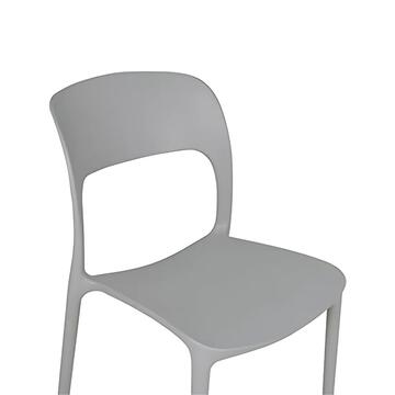 Sedia Sheban Grigia Impilabile 43x55 h 85cm per Bar, Ristorante, Giardino