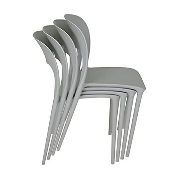 Sedia Sheban Grigia Impilabile 43x55 h 85cm per Bar,... - Marino Fa Mercato