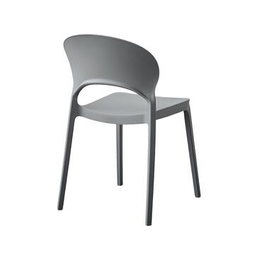 Sedia Fortis Grigia in Polipropilene - 47x58 h78 cm... - Marino Fa Mercato