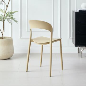 Sedia Xena Kaki in Polipropilene - 43x46 h77 cm - Impilabile... - Marino Fa Mercato