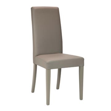 Sedia Moderna Nancy in Ecopelle Tortora 47x50 h 100 cm