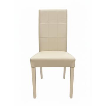 Sedia Moderna Denver in Ecopelle Martellata Beige con... - Marino Fa Mercato