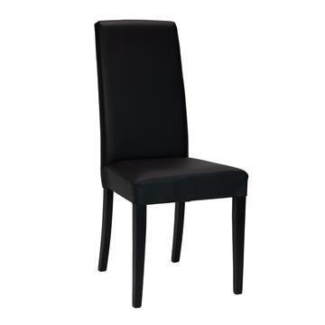 Sedia Moderna Nancy in Ecopelle Nera 44x48 h 100 cm