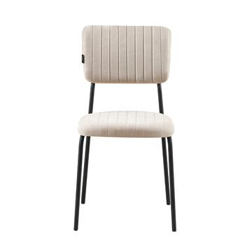 Sedia Moderna Plinia Beige 53x43 h84 cm con Gambe in... - Marino Fa Mercato