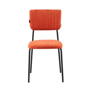 Sedia Moderna Plinia Arancione 53x43 h84 cm con Gambe... - Marino Fa Mercato