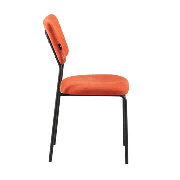 Sedia Moderna Plinia Arancione 53x43 h84 cm con Gambe... - Marino Fa Mercato