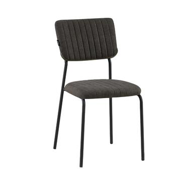 Sedia Moderna Plinia Nera 53x43 h84 cm con Gambe in Metallo Nero Opaco