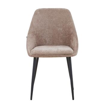 Sedia Moderna Imbottita Beige Circe con Gambe in Metallo... - Marino Fa Mercato