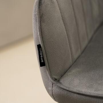 Poltroncina Moderna Grigia Nemesi con Gambe in Ferro... - Marino Fa Mercato